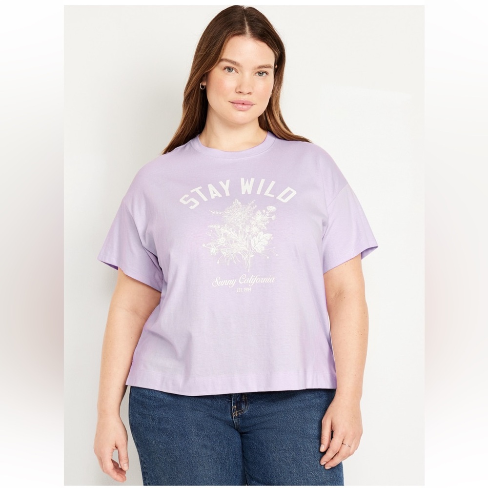 Old navy Stay Wild Graphic Tee - Lavender
